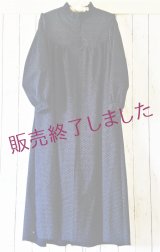 再販：kasuri-gara 　アンティーク＆ユニークワンピース/濃紺/