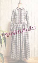 【一点限り】Harriet Check Dress／Vウエスト／