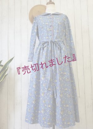 画像1: アンティークレトロ＆ノスタルジーブルードレス／USAコットン／