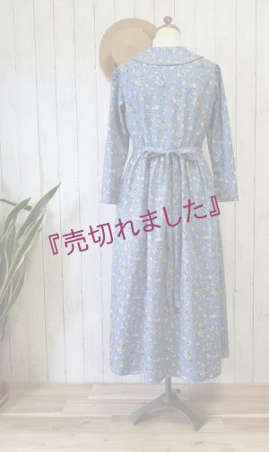 画像5: アンティークレトロ＆ノスタルジーブルードレス／USAコットン／