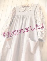 ★アンサンブル／厳選　綿麻シャンブレーピンストライプ　★両ポケット仕立て／
