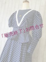 【予約受注】Road to Avonleaセーラ・ポルカドット・ドレス／ペプラム＋リバーシブルリボン