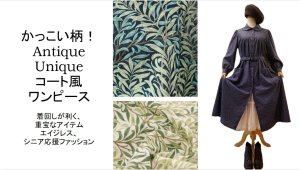 画像1: かっこいいアンティークユニークを着る【重宝な一着】GOOD-DAYS-DRESS／コート風ワンピース／通年着用／