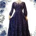 画像1: アボンリー・ドレス／レース襟／ラッフル裾／袖：7〜9分袖／長袖ロングカフス／ (1)