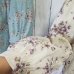 画像15: 丸襟ワンピース／なごみ柄／綿麻上質プリント／7〜8分袖＋9分袖／後ろボタン一個留／ (15)